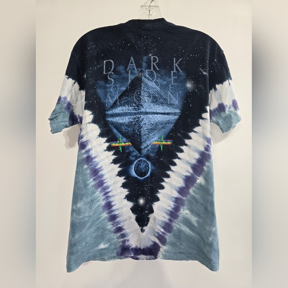 Vintage Liquid Blue Pink Floyd Shirt Medium "Dark Side of the Moon" Tye Dye EUC - Picture 3 of 11